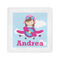 Airplane & Girl Pilot Cocktail Napkins (Personalized)