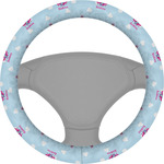 Airplane & Girl Pilot Steering Wheel Cover (Personalized)