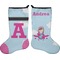 Airplane & Girl Pilot Holiday Stocking - Double-Sided - Neoprene (Personalized)