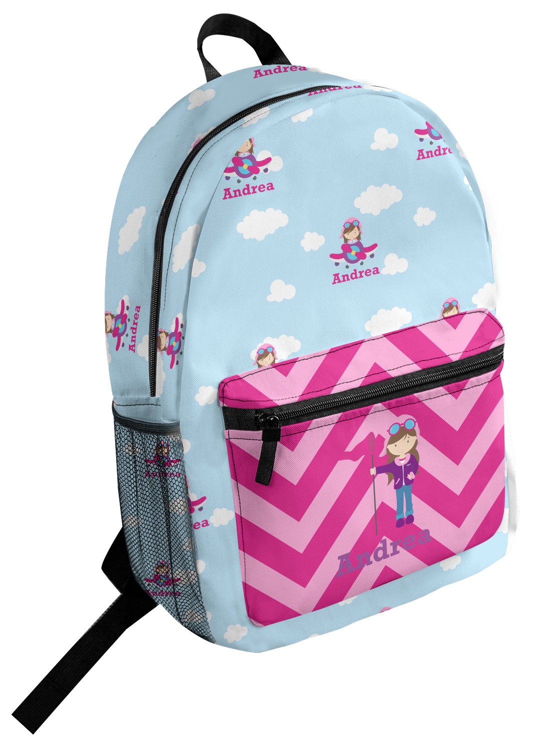Custom Airplane & Girl Pilot Student Backpack (Personalized