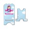 Airplane & Girl Pilot Stylized Phone Stand - Front & Back - Large