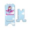 Airplane & Girl Pilot Stylized Phone Stand - Front & Back - Small