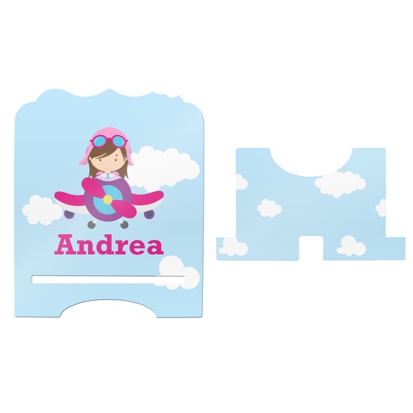 Airplane & Girl Pilot Stylized Tablet Stand - Apvl