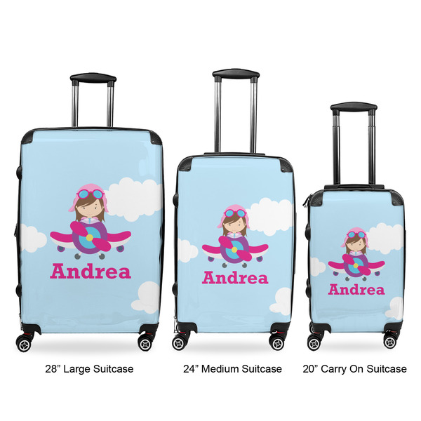 Airplane & Girl Pilot Suitcase Set 1 - APPROVAL