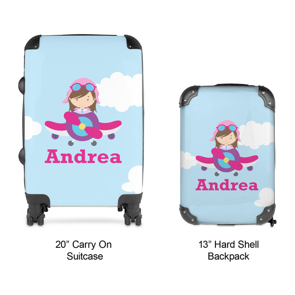 Airplane & Girl Pilot Suitcase Set 4 - APPROVAL