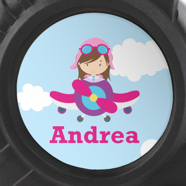 Airplane & Girl Pilot Tape Measure - 25ft - detail