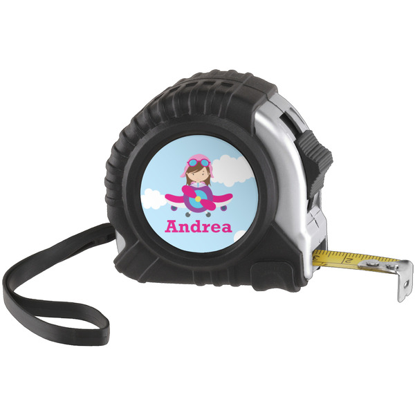 Custom Airplane & Girl Pilot Tape Measure (Personalized)