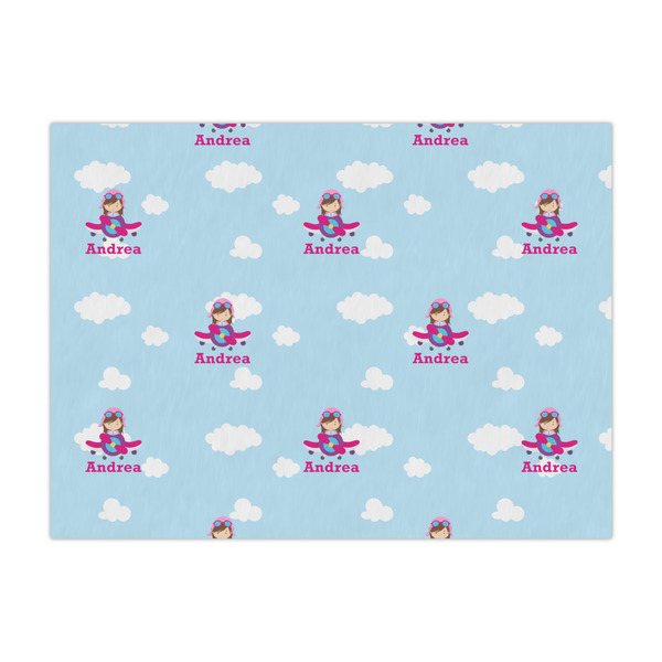 Custom Airplane & Girl Pilot Tissue Paper Sheets - Large - Heavyweight (Personalized)