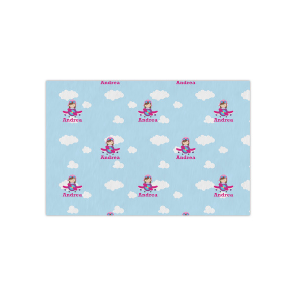 Custom Airplane & Girl Pilot Small Tissue Papers Sheets - Heavyweight (Personalized)