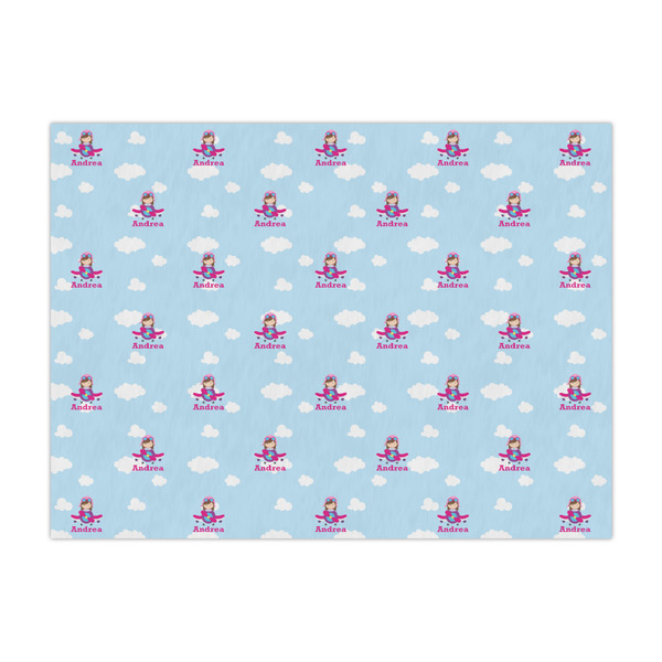 Custom Airplane & Girl Pilot Tissue Paper Sheets - Large - Lightweight (Personalized)