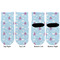 Airplane & Girl Pilot Toddler Ankle Socks - Double Pair - Front and Back - Apvl