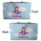 Airplane & Girl Pilot Tote w/Black Handles - Front & Back Views