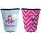 Airplane & Girl Pilot Trash Can Black - Front and Back - Apvl