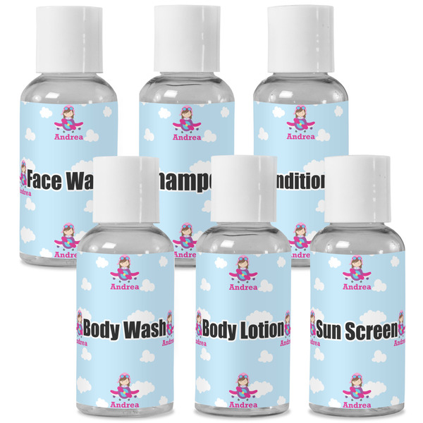 Custom Airplane & Girl Pilot Travel Bottles (Personalized)