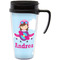 Airplane & Girl Pilot Acrylic Travel Mug with Handle (Personalized)
