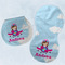 Airplane & Girl Pilot Burp Pads - Velour - Set of 2 w/ Name or Text