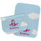 Airplane & Girl Pilot Burp Cloths - Fleece - Set of 2 w/ Name or Text