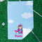 Airplane & Girl Pilot Waffle Weave Golf Towel - In Context