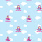 Airplane & Girl Pilot Wallpaper & Surface Covering (Water Activated 24"x 24" Sample)