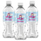 Airplane & Girl Pilot Water Bottle Labels - Front View
