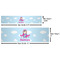 Airplane & Girl Pilot Water Bottle Labels w/ Dimensions