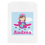 Airplane & Girl Pilot Treat Bag (Personalized)