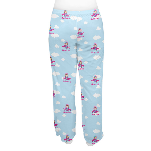 Airplane & Girl Pilot Women's Pj on model - Back