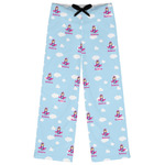 Airplane & Girl Pilot Womens Pajama Pants - L (Personalized)