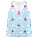 Airplane & Girl Pilot Womens Racerback Tank Top - X Small (Personalized)