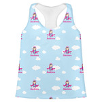 Airplane & Girl Pilot Womens Racerback Tank Top - X Large (Personalized)