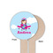 Airplane & Girl Pilot Wooden 6" Food Pick - Round - Single Sided - Front & Back