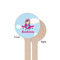 Airplane & Girl Pilot Wooden 6" Stir Stick - Round - Single Sided - Front & Back