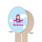 Airplane & Girl Pilot Wooden Food Pick - Oval - Single Sided - Front & Back