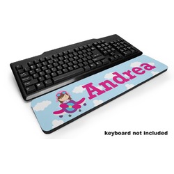 Airplane & Girl Pilot Keyboard Wrist Rest (Personalized)