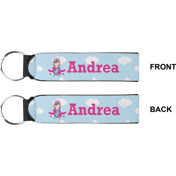 Airplane & Girl Pilot Wristlet (Front + Back)