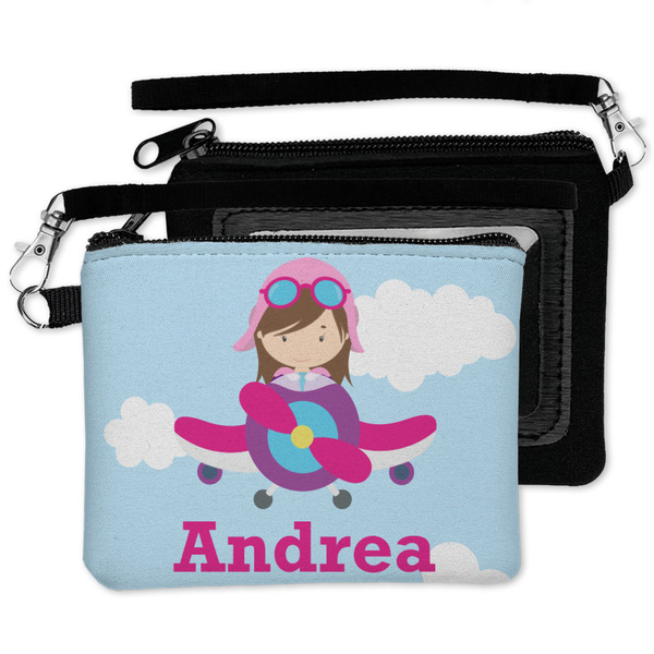 Airplane & Girl Pilot Wristlet ID Cases - MAIN