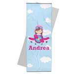 Airplane & Girl Pilot Yoga Mat Towel (Personalized)