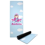 Airplane & Girl Pilot Yoga Mat (Personalized)
