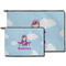 Airplane & Girl Pilot Zippered Pouches - Size Comparison
