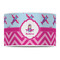 Airplane Theme - for Girls 12" Drum Lampshade - FRONT (Poly Film)