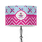 Airplane Theme - for Girls 12" Drum Lampshade - ON STAND (Poly Film)