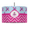 Airplane Theme - for Girls 12" Drum Lampshade - PENDANT (Fabric)