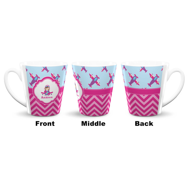 Airplane Theme - for Girls 12 Oz Latte Mug - Approval