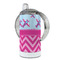 Airplane Theme - for Girls 12 oz Stainless Steel Sippy Cups - FULL (back angle)