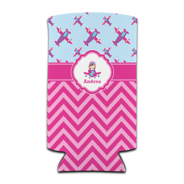 Custom Airplane Theme - for Girls Can Cooler (tall 12 oz) (Personalized)