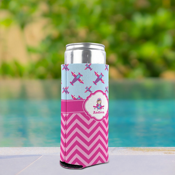 Airplane Theme - for Girls Can Cooler - Tall 12oz - In Context