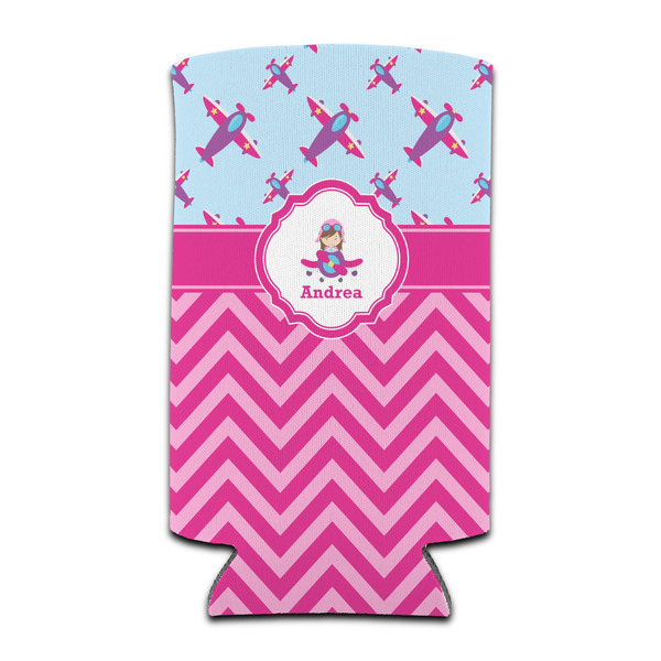 Airplane Theme - for Girls 12oz Tall Can Sleeve - Set of 4 - FRONT