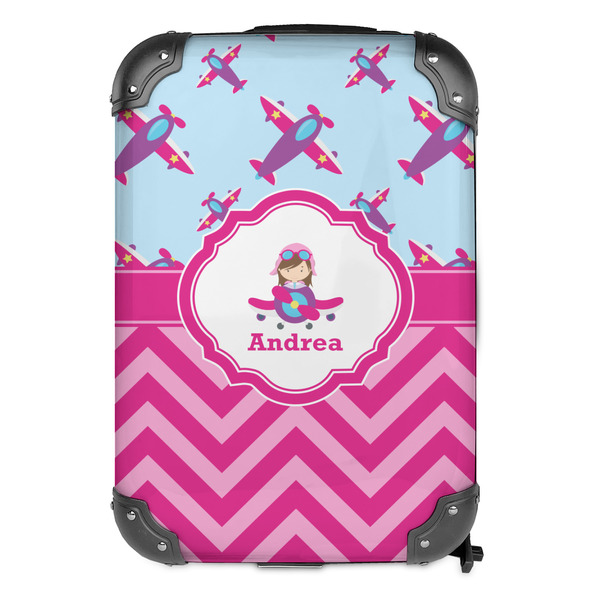Airplane Theme - for Girls 13" Hard Shell Backpacks - FRONT