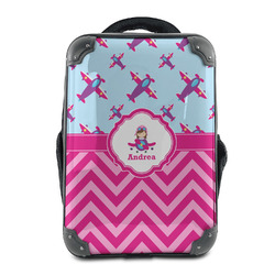 Airplane Theme - for Girls 15" Hard Shell Backpack (Personalized)