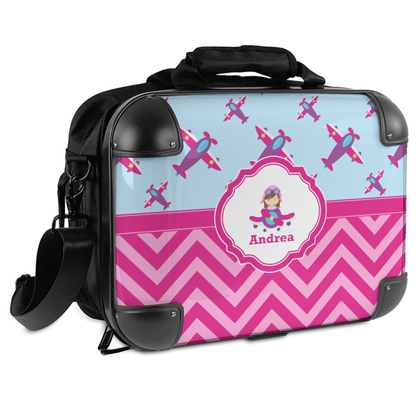Custom Airplane Theme - for Girls Hard Shell Briefcase (Personalized)